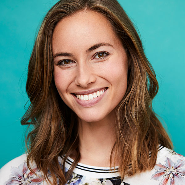 Happy woman smiling with beautiful teeth